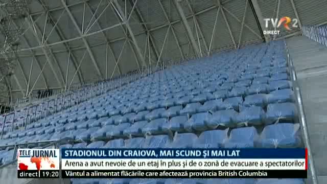 Stadionul din Craiova a fost construit greșit! Îi mai trebuie un etaj, deși acoperișul a fost pus. Arena riscă să se prăbușească la un vânt mai puternic