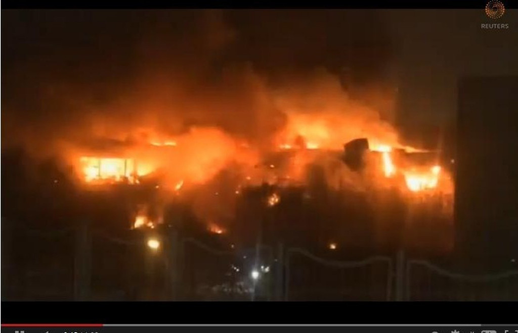 Incendiu puternic la societatea de transport public din Tulcea
