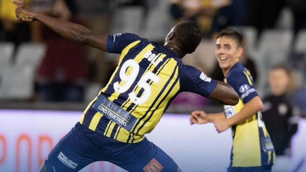 Usain Bolt a marcat primele sale goluri ca fotbalist profesionist