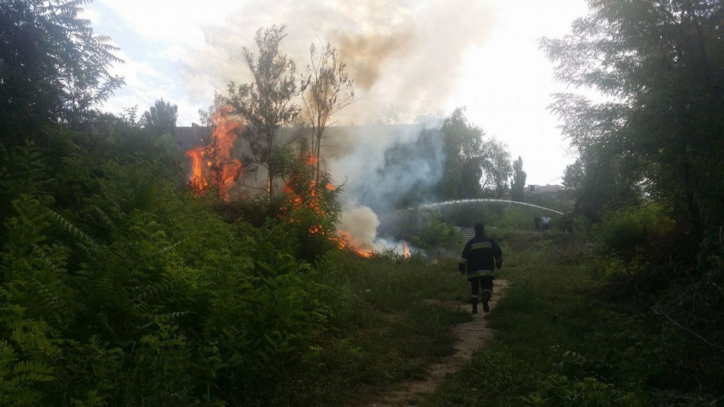 (VIDEO și FOTO) Ultimă oră! Incendiu la Cimitirul Eroilor Români: Arde depozitul de crengi