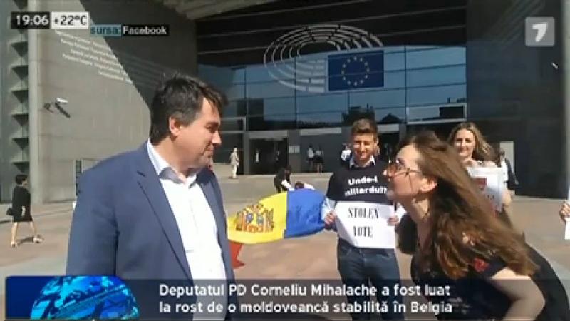Un deputat PDM, luat la rost de o moldoveancă la Bruxelles: „Îmi vine să vă dau un ou în frunte”